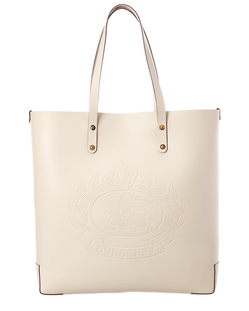 burberry embossed crest leather tote