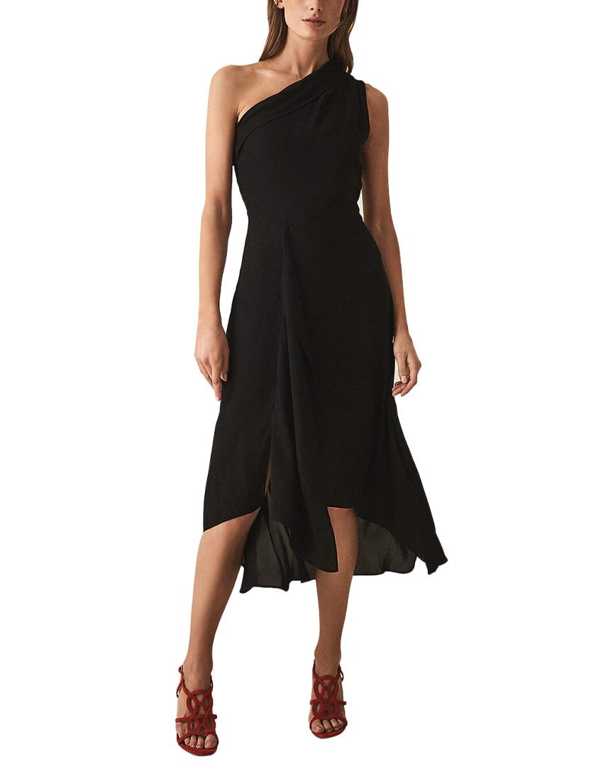 Reiss Synthetic Ada Asymmetric Hem Dress in Black - Save ...