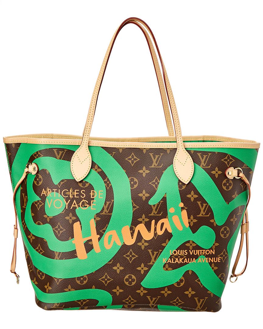 Louis Vuitton Limited Edition Green Tahitienne Monogram Canvas Neverfull Mm Nm - Lyst