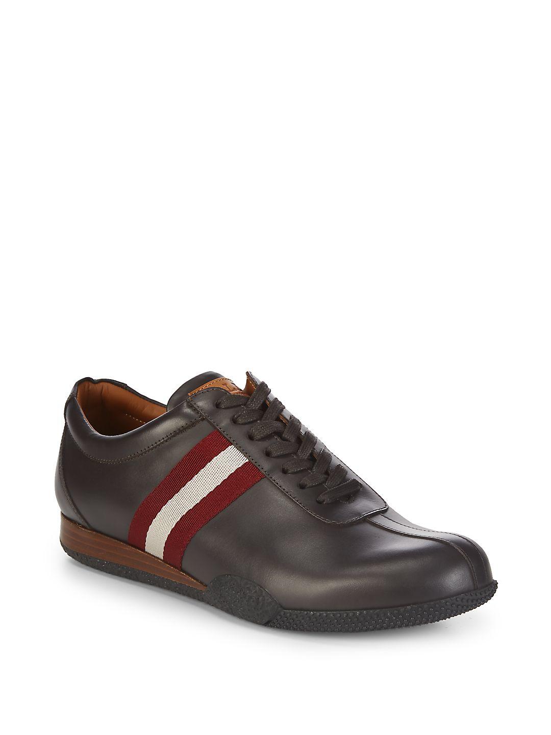 Bally Frenz Lace-up Leather Sneakers in Brown | Lyst