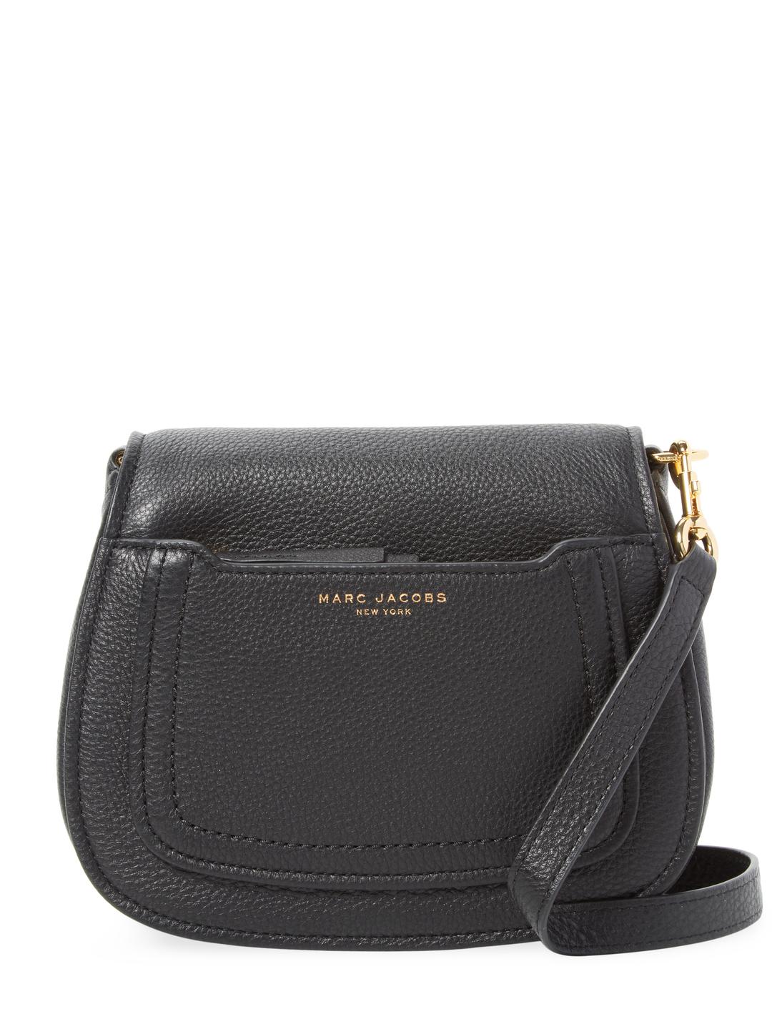 marc jacobs black saddle bag