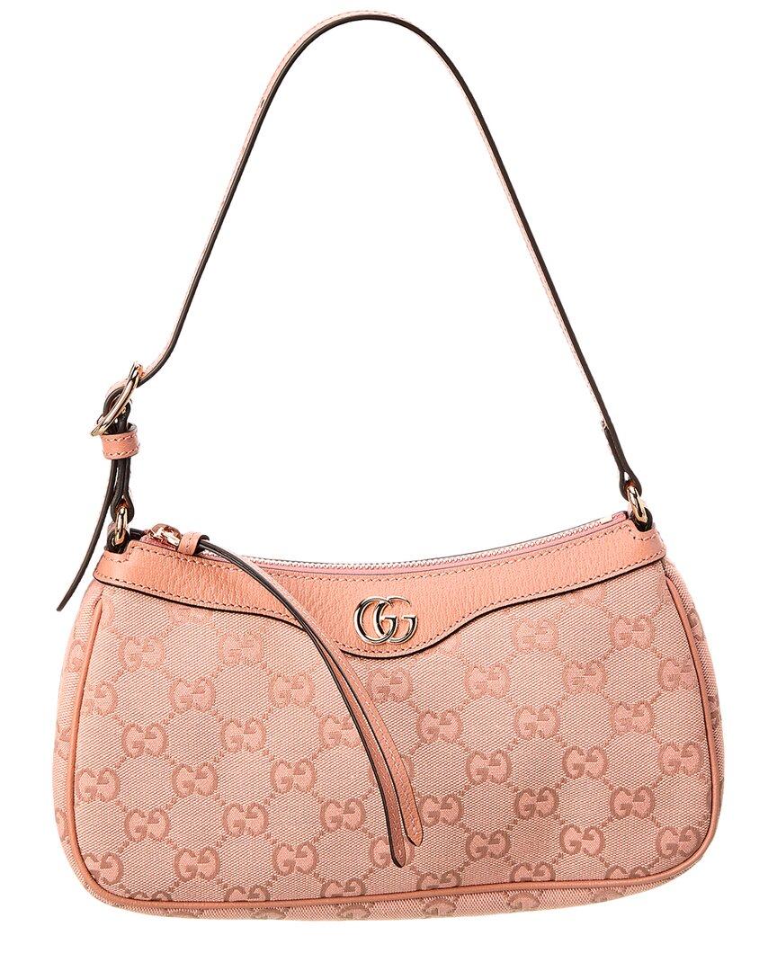 Gucci Ophidia Small GG Canvas & Leather Hobo Bag in Pink | Lyst