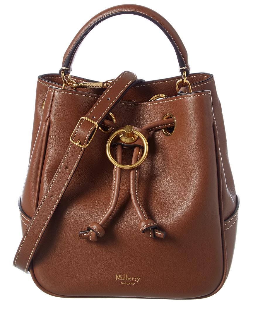 Mulberry Hampstead Small Leather Bucket Bag in Brown | Lyst