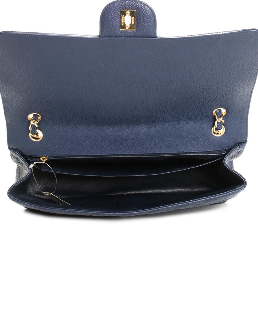 Camera leather handbag Chanel Navy in Leather  21947474