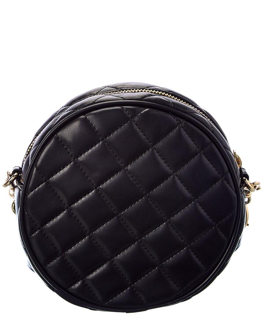 Versace Jeans Couture Round Quilted Crossbody in Black