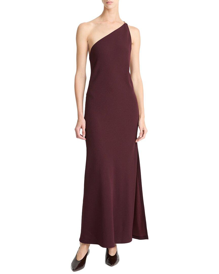 vince one shoulder dress Vince One-Shoulder Maxi Dress - Red