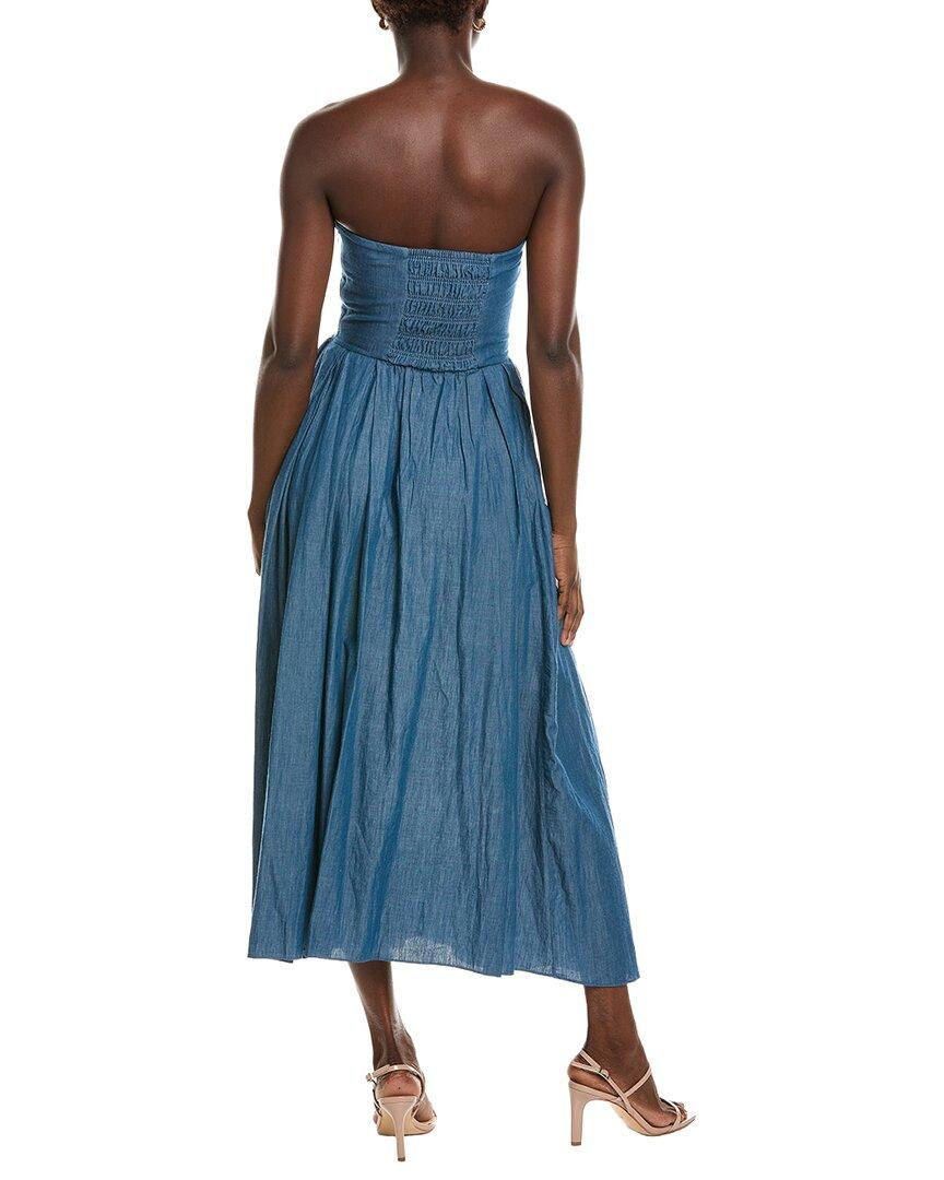 azeeza blue dress Azeeza Women's Layla Satin Ruffled-Hem Gown - Navy main image 1
