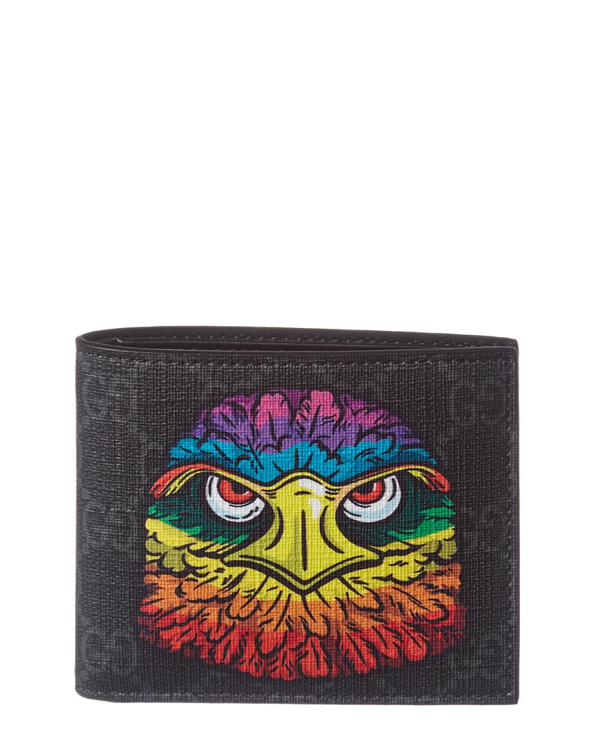 Gucci Canvas Black GG Supreme Eagle Wallet for Men | Lyst
