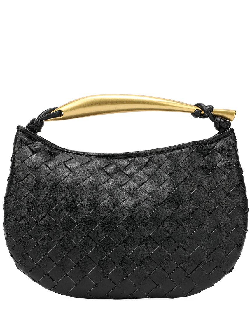 Tiffany & Fred Woven Leather Top Handle Clutch in Black Lyst