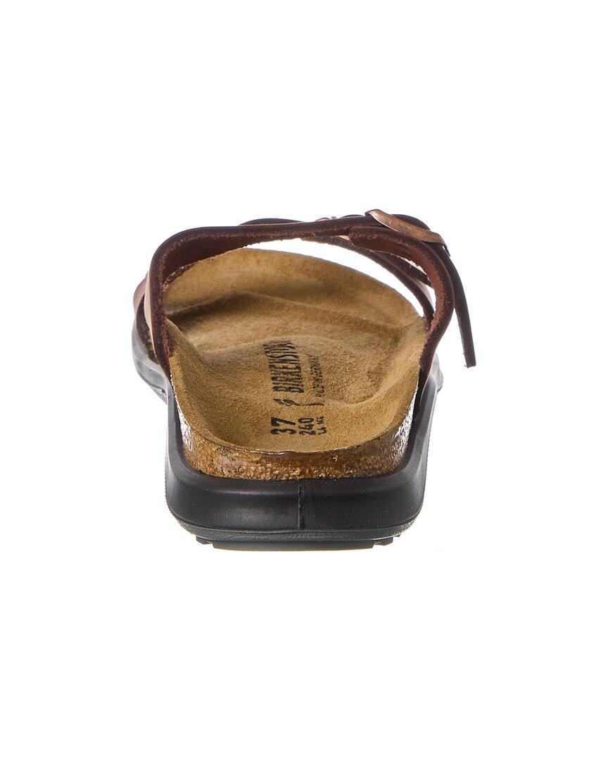Birkenstock Sierra Ct Waxy Leather Sandal in Brown | Lyst