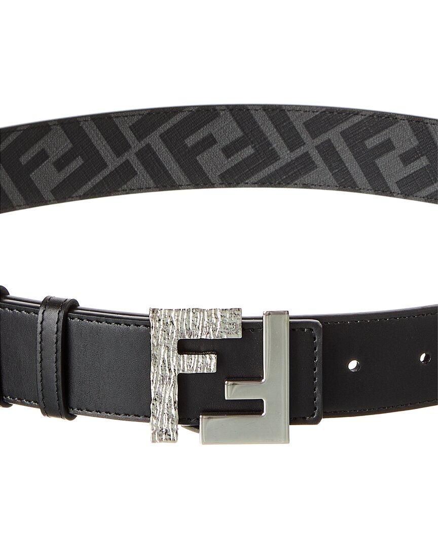 Black and grey fendi belt hotsell