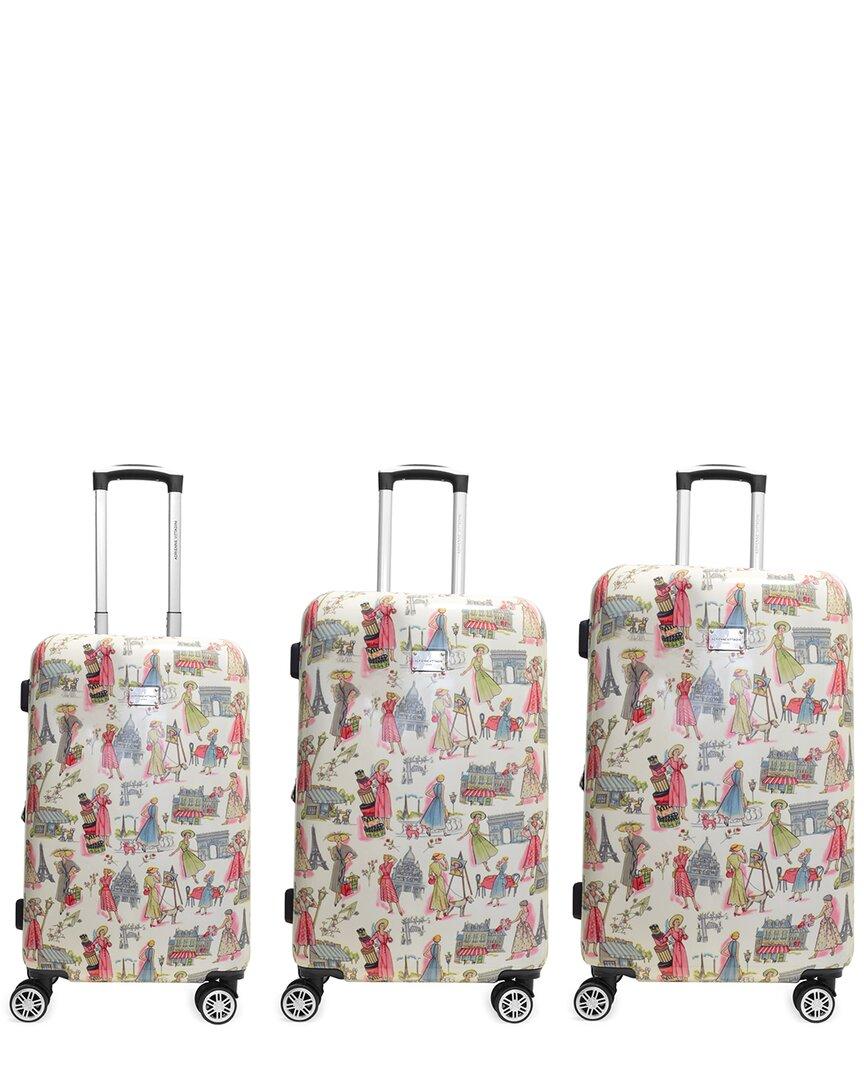 Adrienne Vittadini Quilted Lightweight Expandable 4 piece Luggage