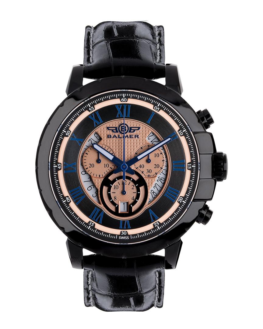 balmer men's leather watch