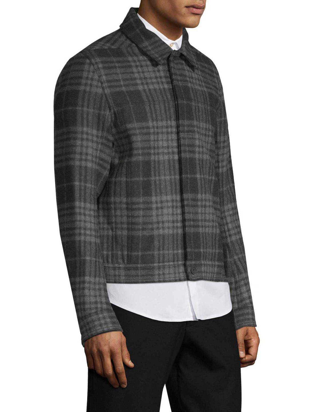 mens plaid trucker jacket