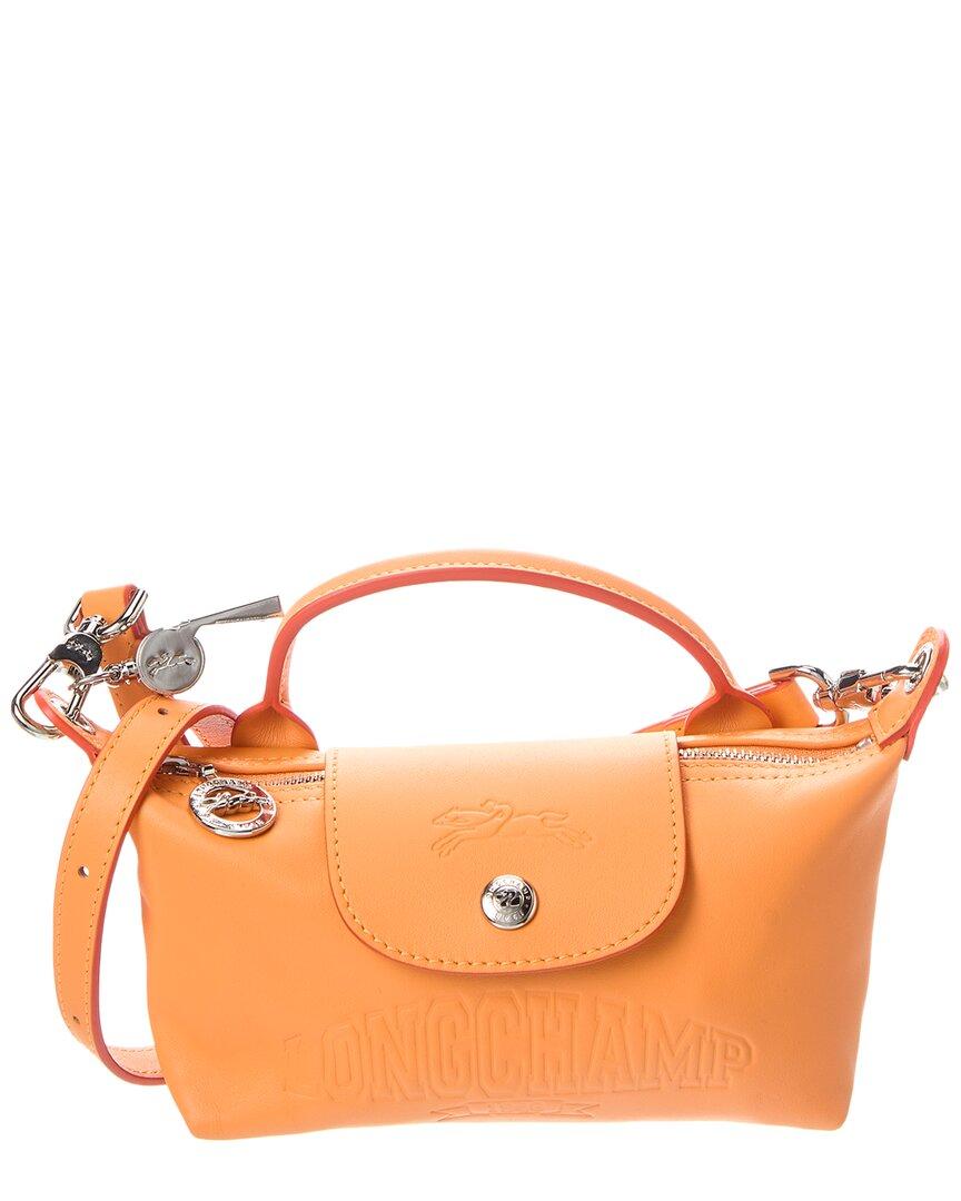 [Longchamp]ルプリアージュ XTRA レザーSmall Bag(Orange) Longchamp Le Pliage Xtra Extra Small Handbag with Whistle