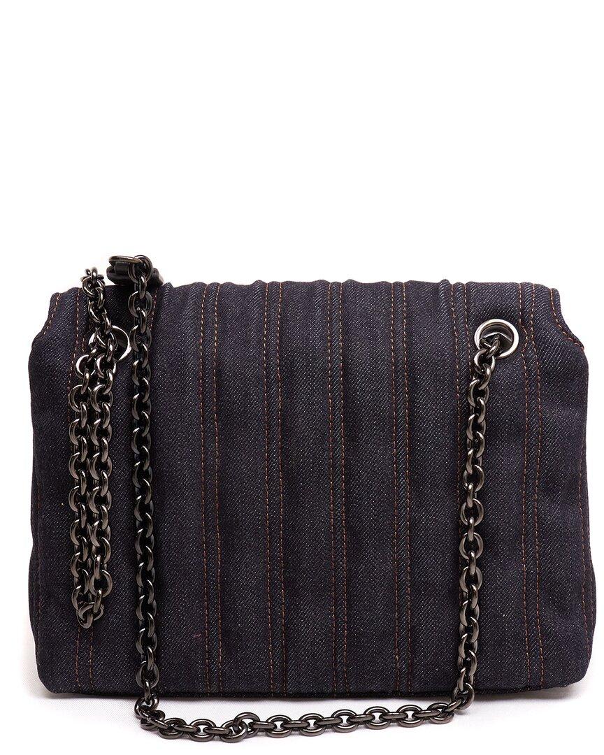 Longchamp Brioche Denim Shoulder Bag in Blue | Lyst