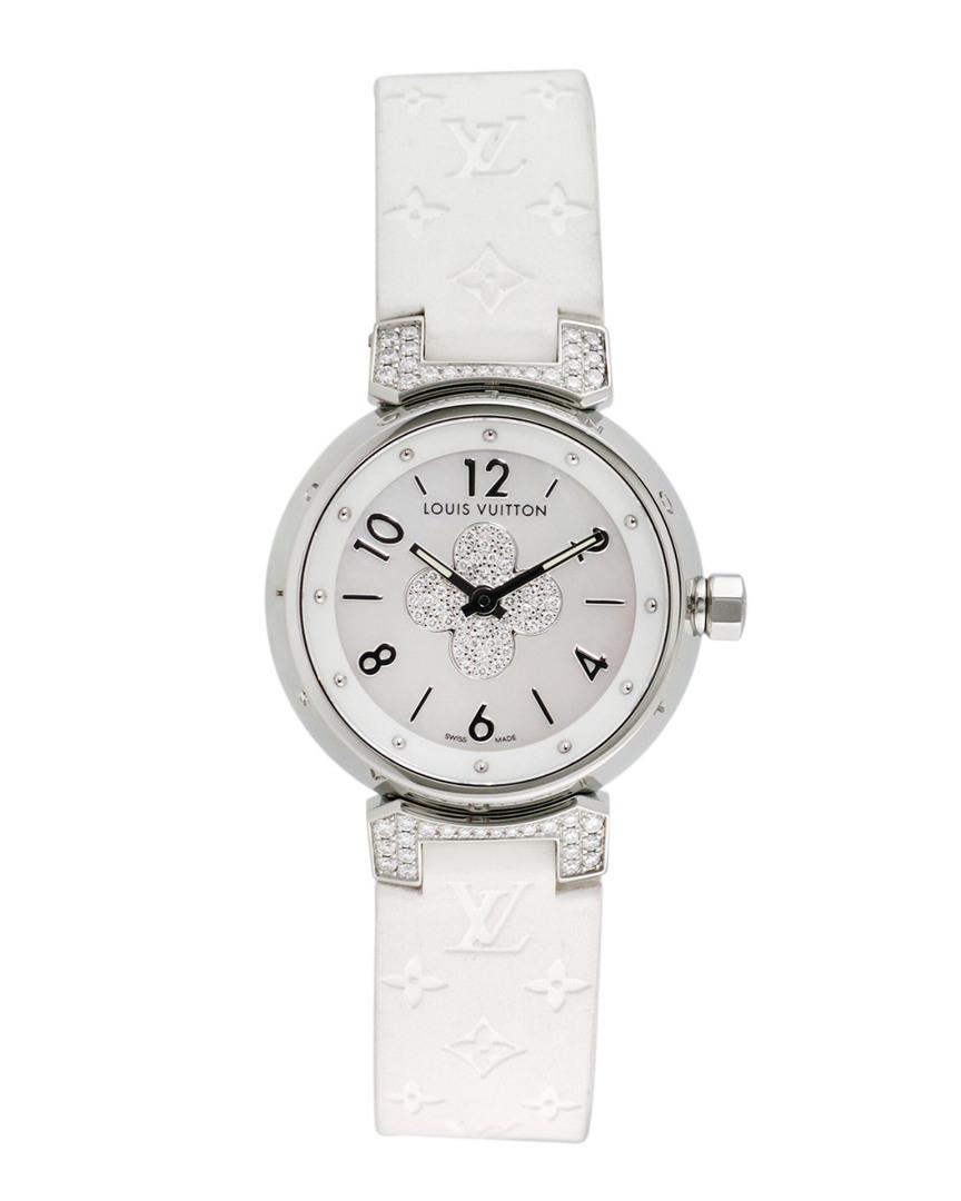 Louis Vuitton Rubber Tambour My Lv Diamond Watch in White | Lyst