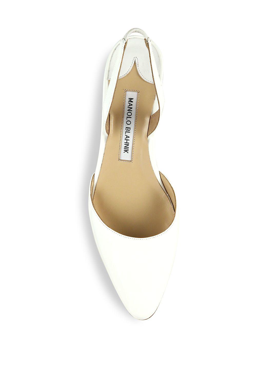 manolo blahnik aspro patent leather block heel slingbacks