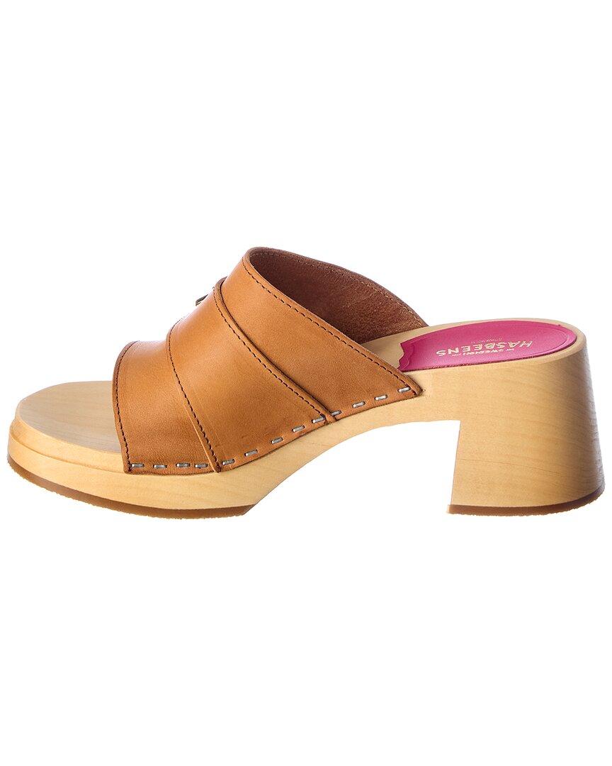 Swedish Hasbeens Preppy Leather Clog 