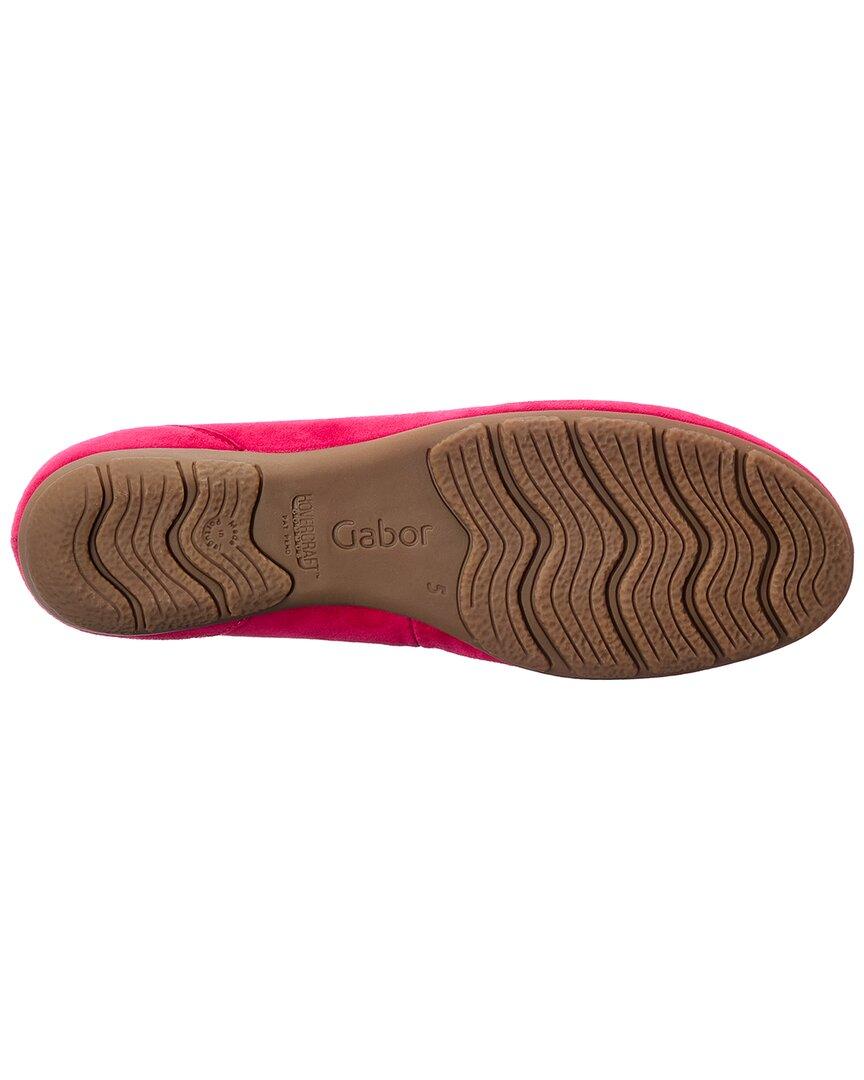 Gabor Shoes Suede Flat in Pink | Lyst