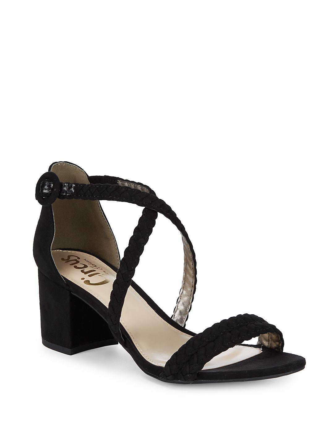 Circus by Sam Edelman Sallie Braided Block heel Sandals in Black
