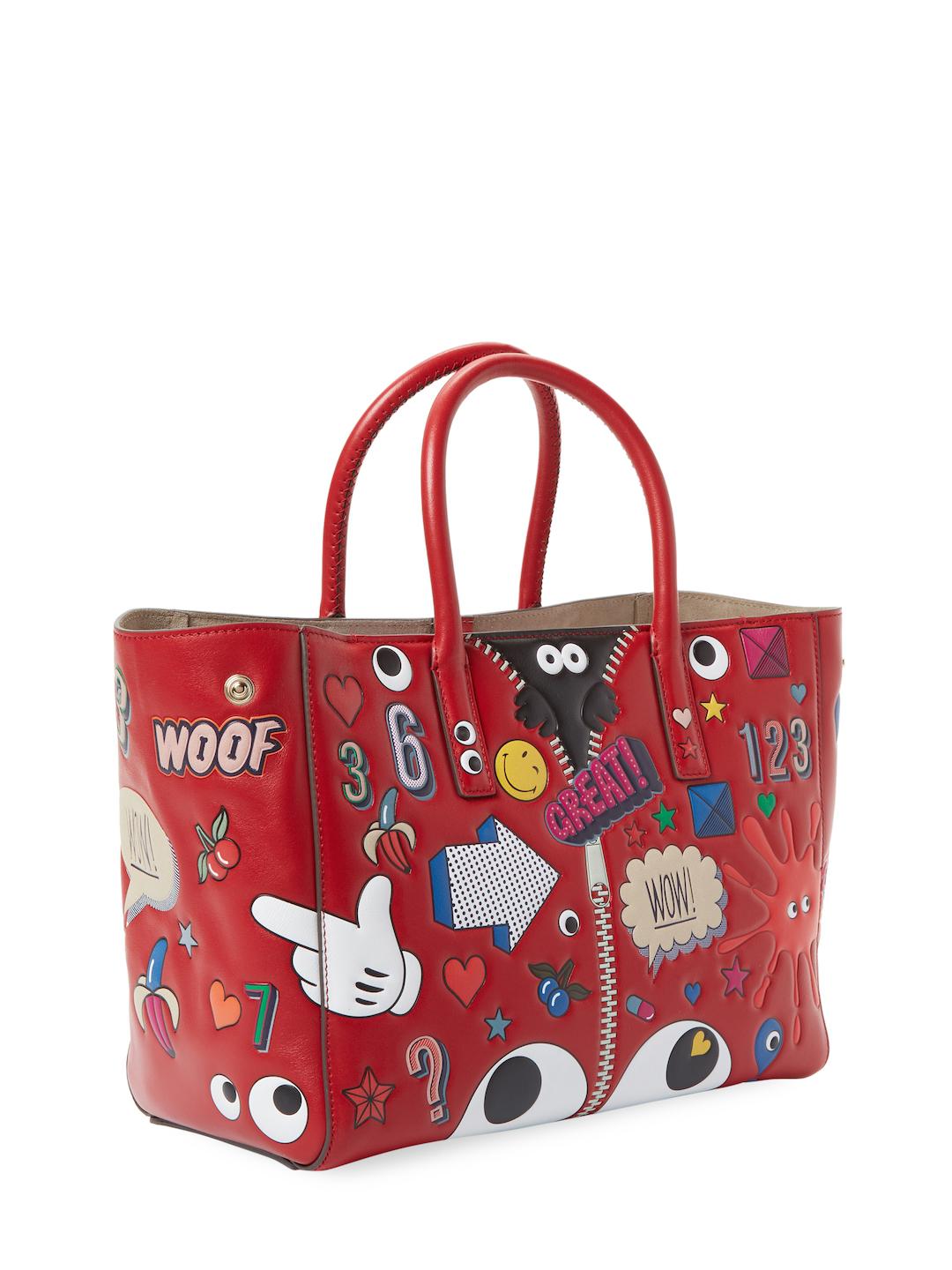 Anya Hindmarch Ebury Small Ii Allover Wink Stickers Tote Bag in