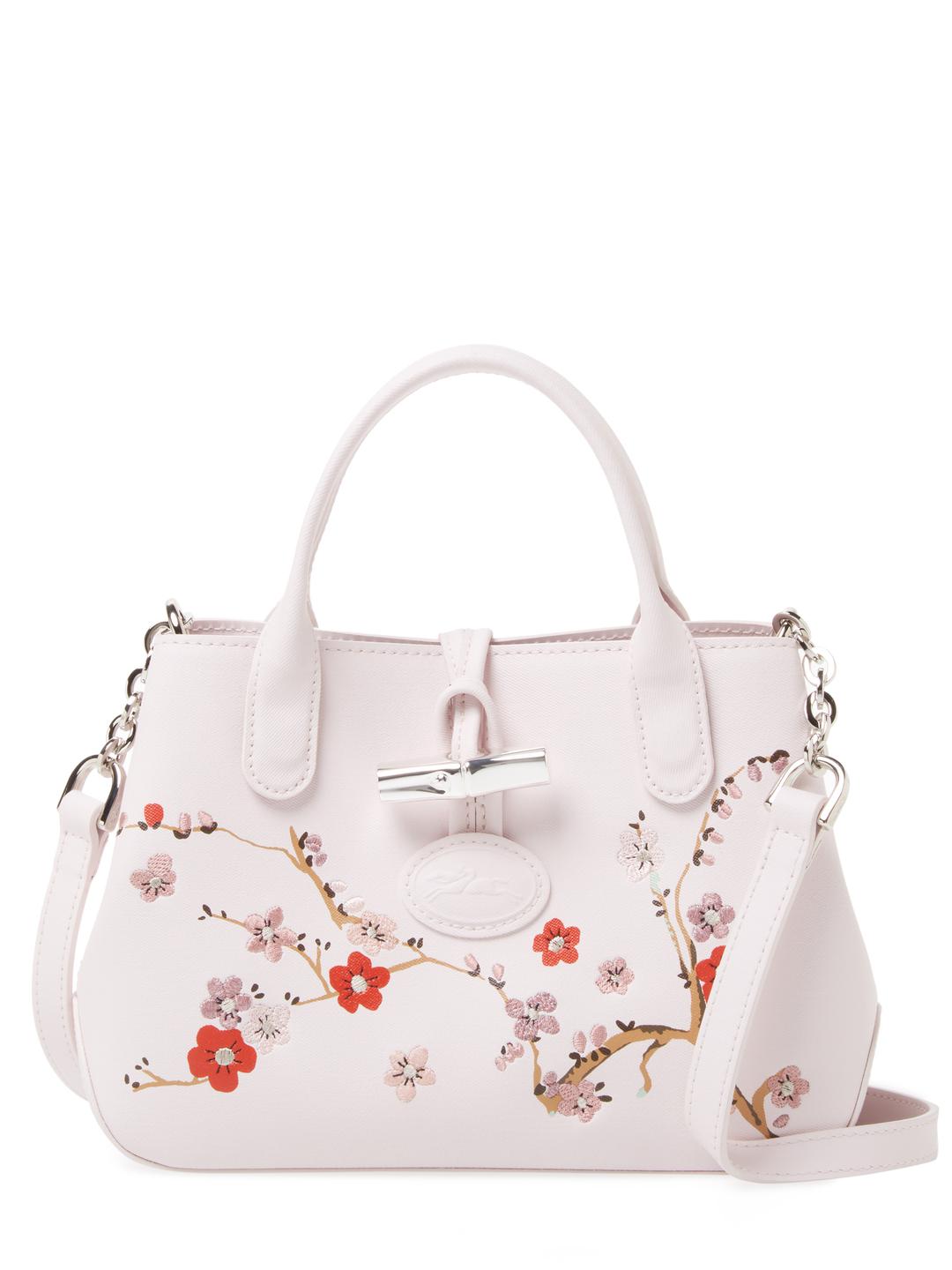 embroidered longchamp bag