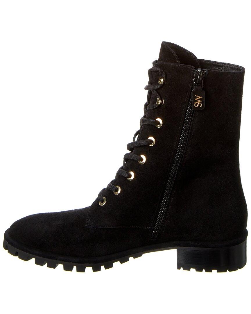 Stuart Weitzman Laine Suede Combat Boot 