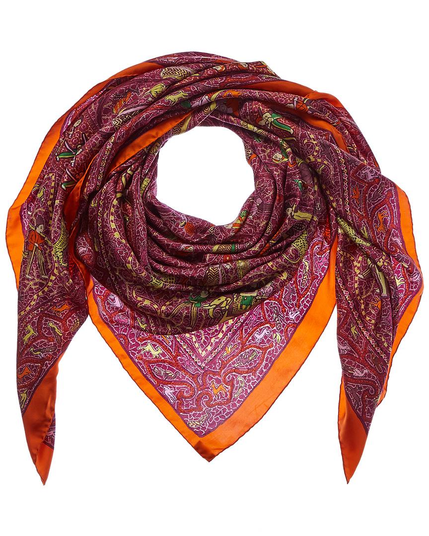 purple and orange scarf