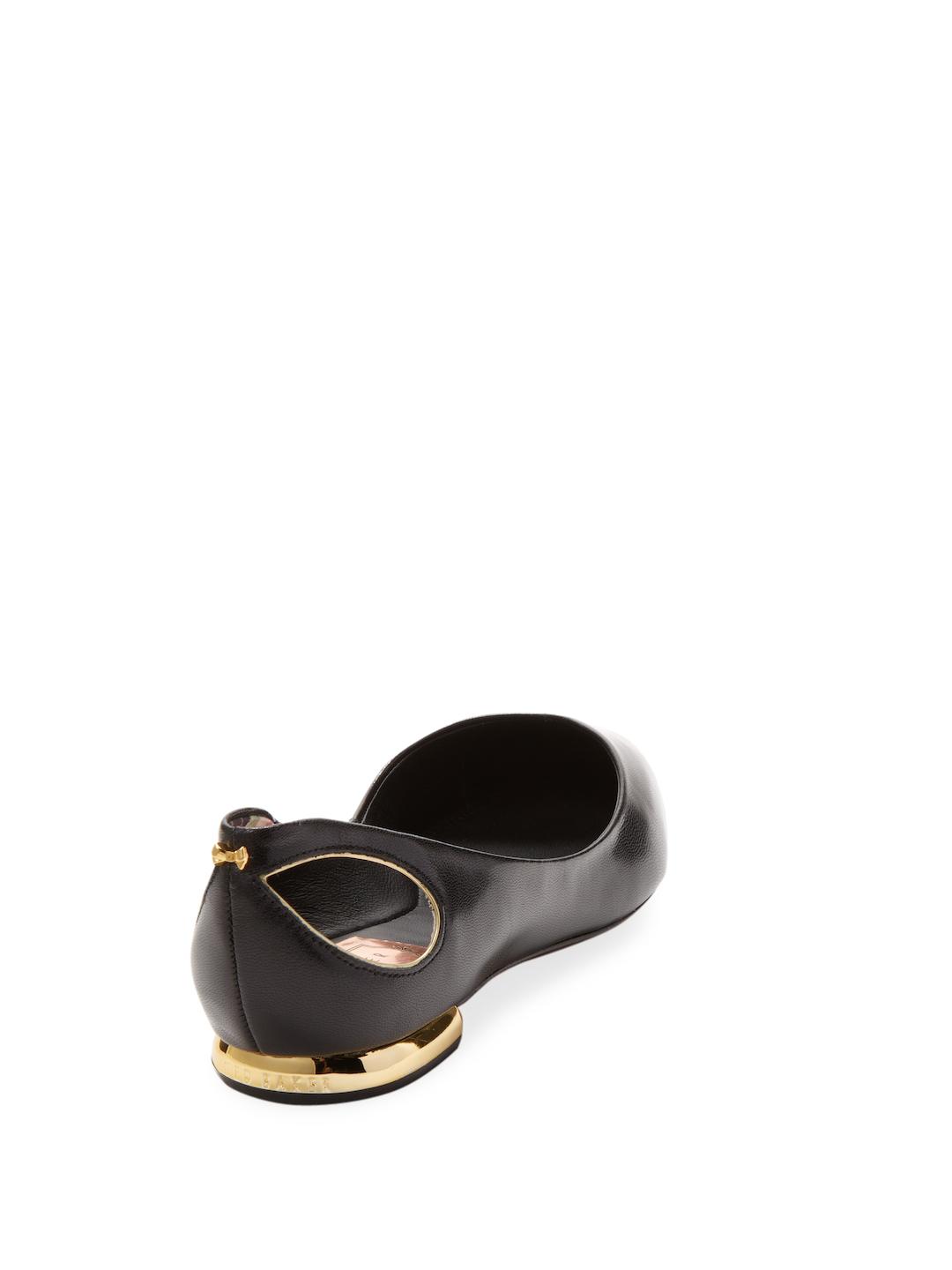 ted baker flat black shoes