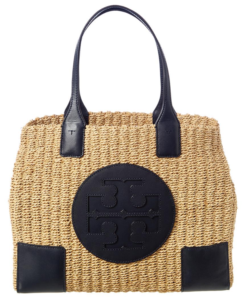 ella straw mini tote