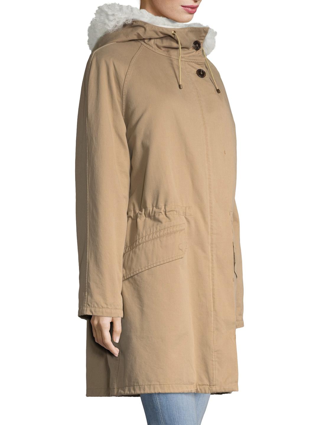 yves salomon shearling trimmed parka