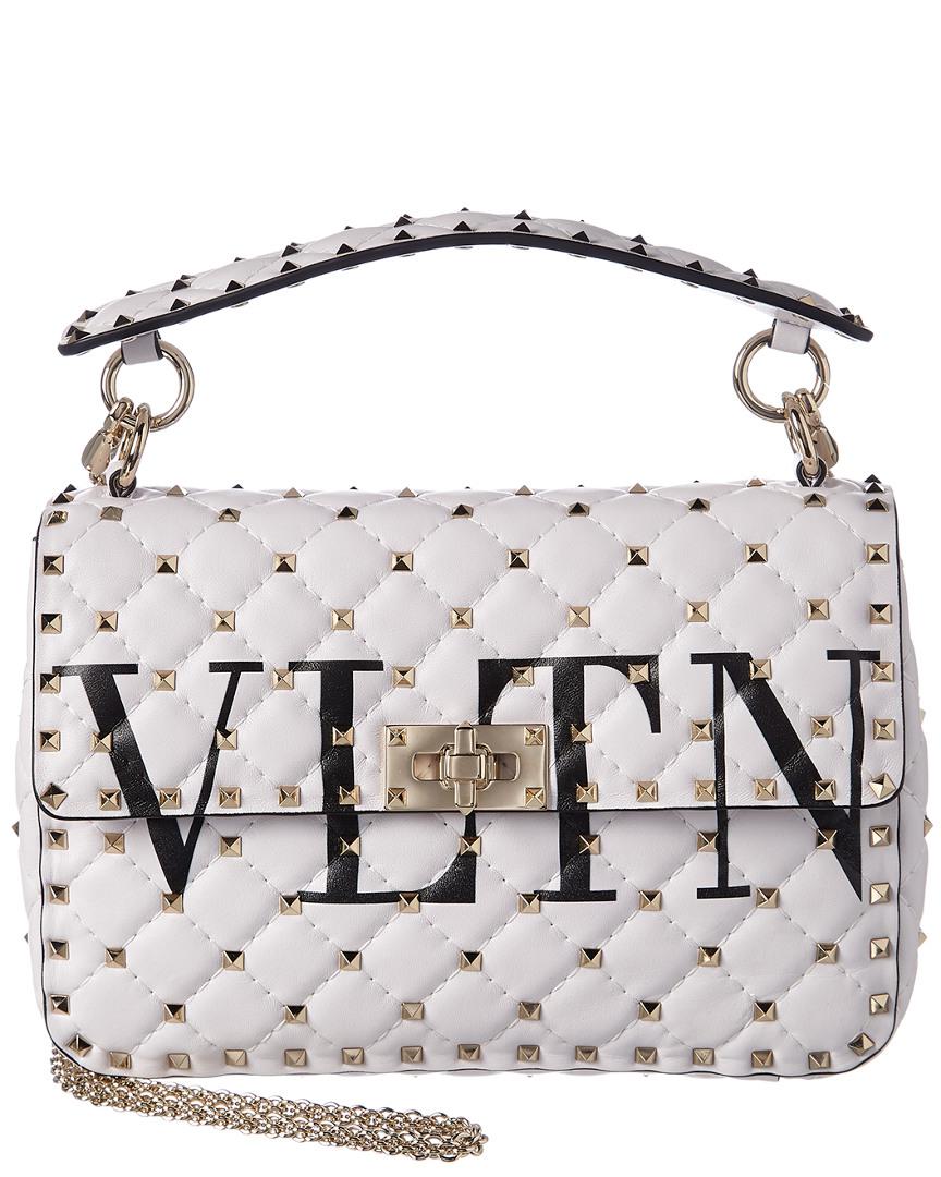 Valentino Garavani Medium Rockstud Spike Vltn Leather Shoulder Bag in