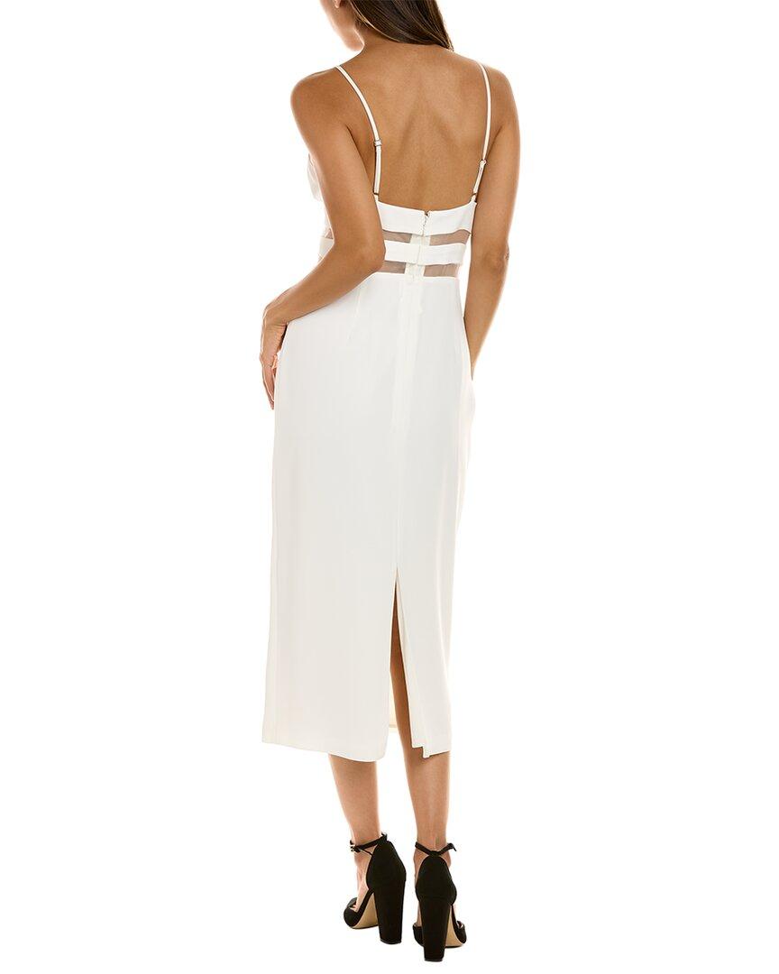 BCBGMAXAZRIA Eve Midi Dress in White Lyst