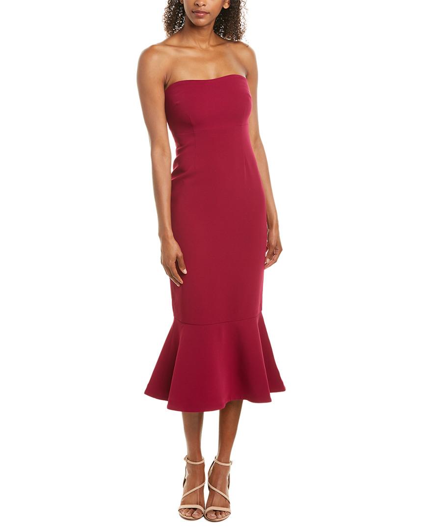 Cinq À Sept Synthetic Luna Midi Dress in Red - Save 1% - Lyst