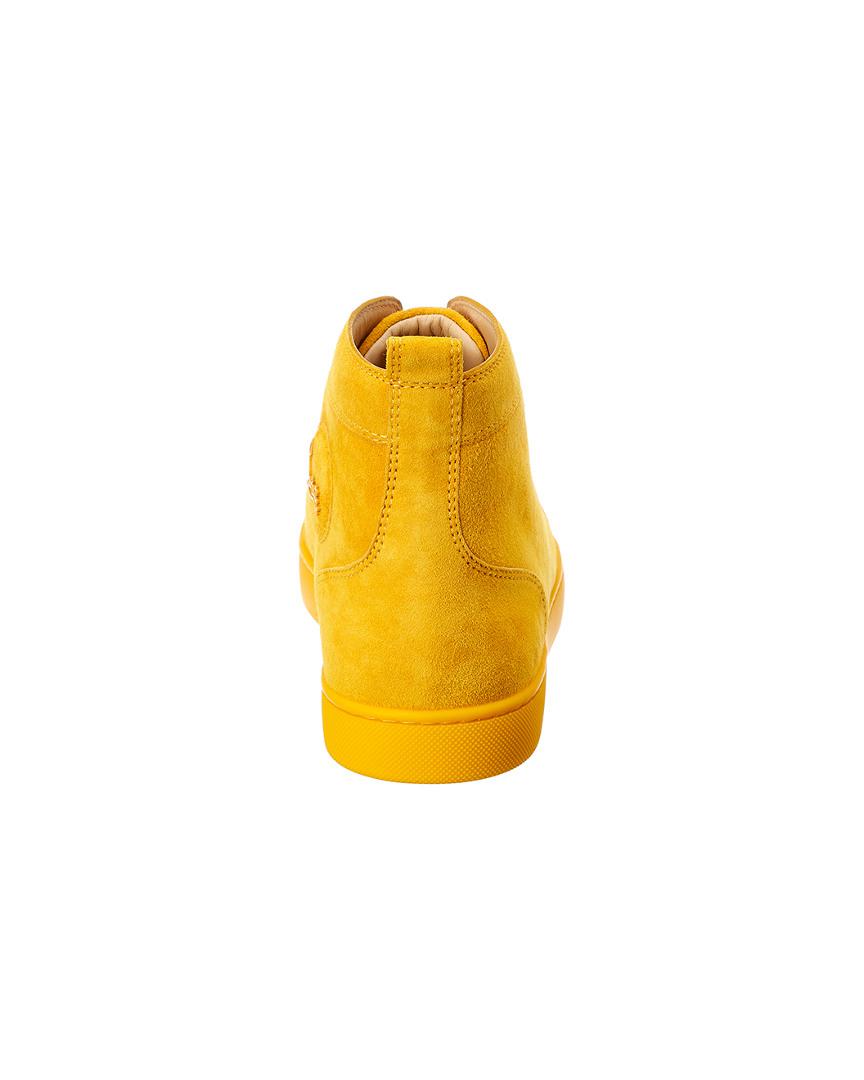 yellow louboutin sneakers
