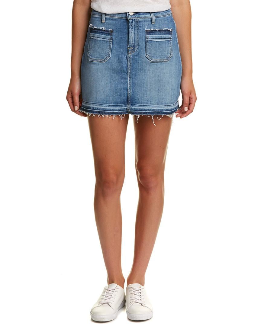 7 For All Mankind 7 For All Mankind Denim Mini Skirt in Blue - Save 2% ...