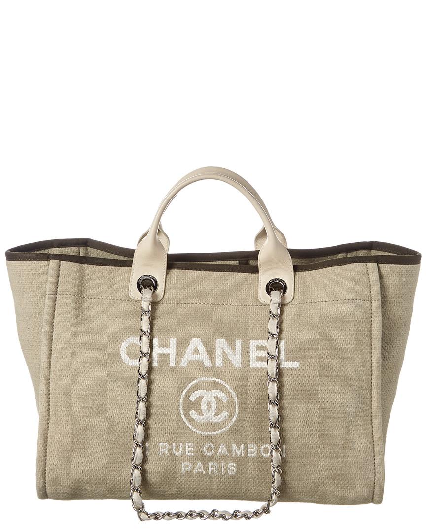 chanel deauville tote bag canvas