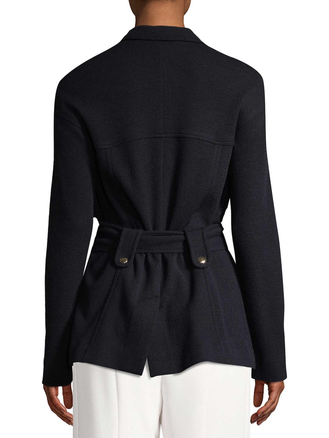 navy belted cardigan