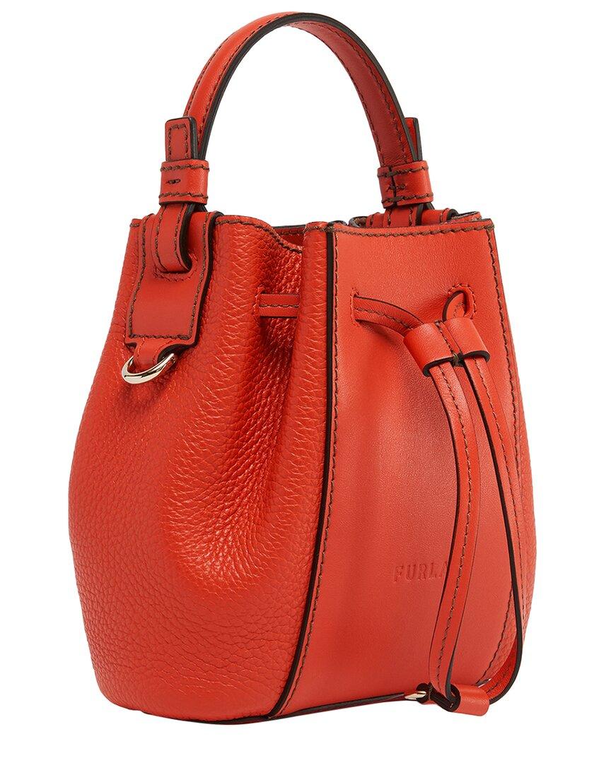 Furla Miastella Mini Leather Bucket Bag in Red Lyst