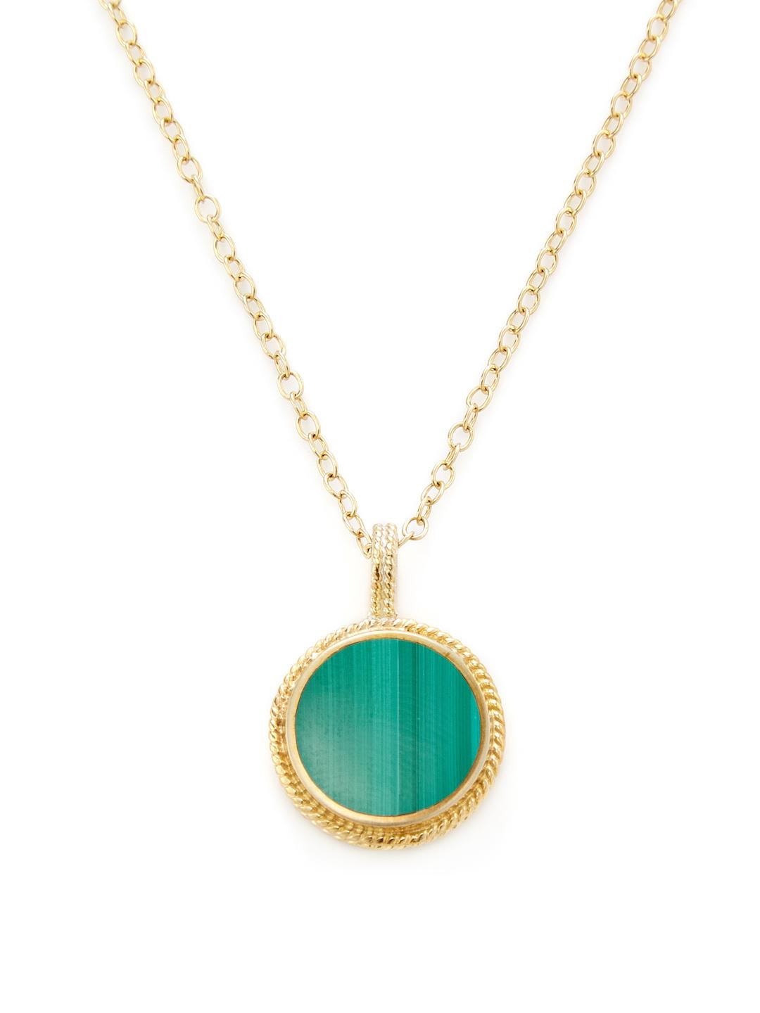 Anna Beck Jewelry Malachite Double-sided Circle Pendant Necklace in ...