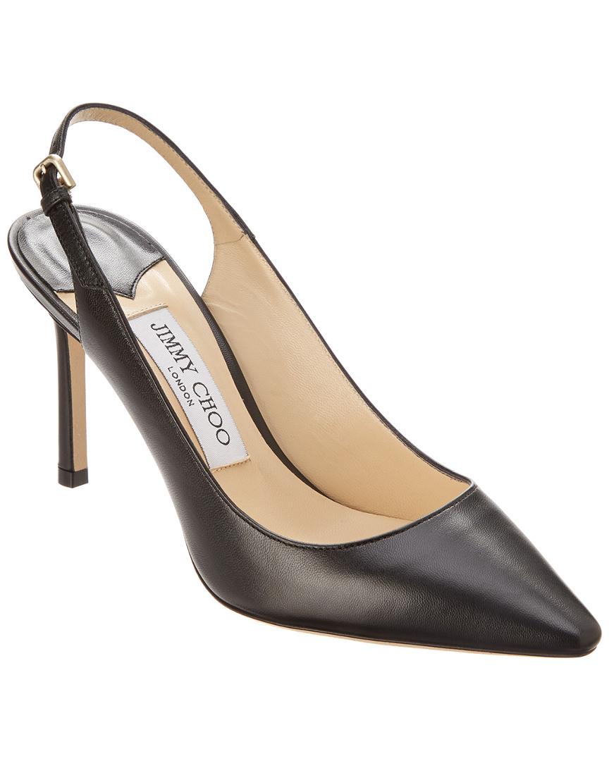 leather sling back pumps