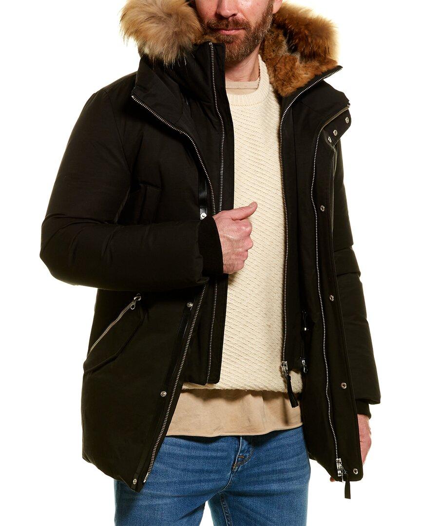Mackage Edward Luxe Down Leather-trim Coat in Black for Men | Lyst UK