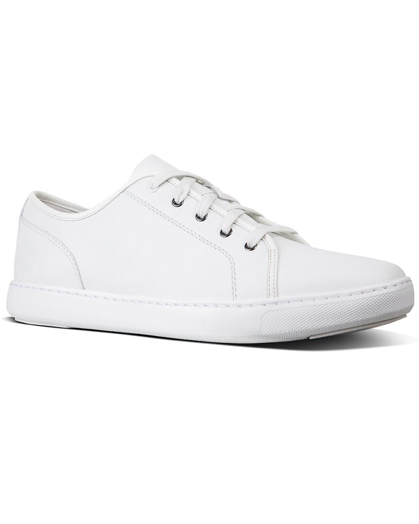 fitflop white leather sneakers