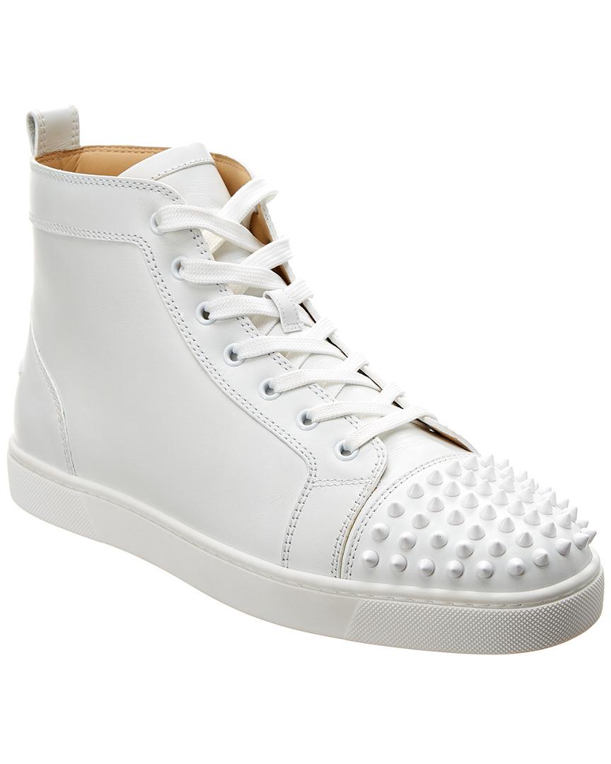 fajance Lim volleyball Christian Louboutin Leather High-top Sneaker in White for Men - Lyst