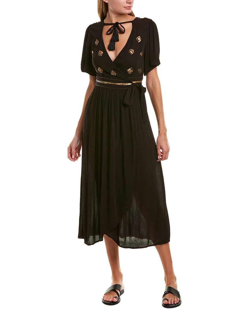 black dress with a touch of gold