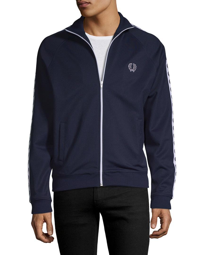Fred Perry Laurel Wreath Tape Track Jacket in Navy (Blue) for Men - Lyst