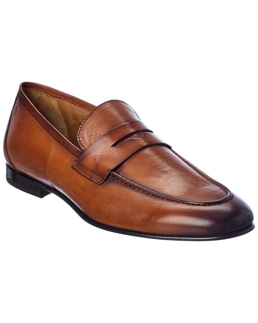 Antonio Maurizi Leather Penny Loafer in Brown for Men | Lyst