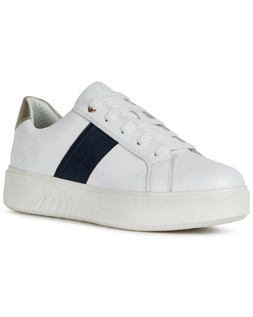 Geox Nhenbus Leather Sneaker in White | Lyst