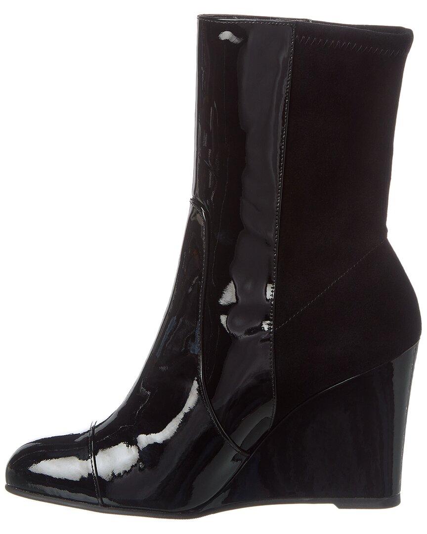 Black wedge trainer boots best sale